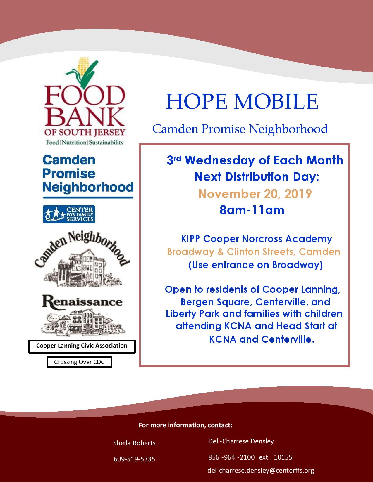Hope Mobile Food Distribution Center for Family Services